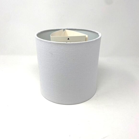 Lamp Shade Textured White 7" Diameter Drum Shape - Picture 1 of 5